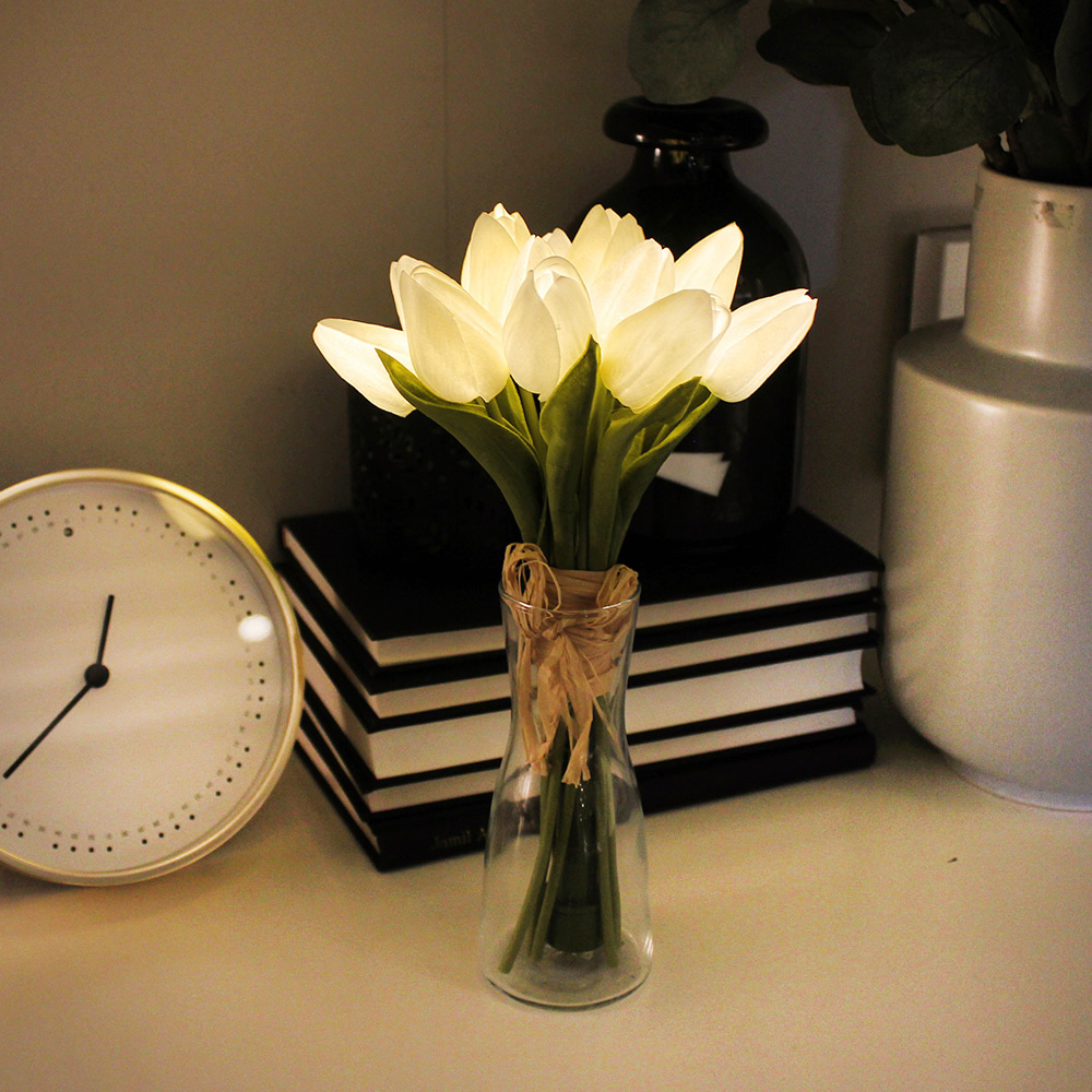 미니 튤립 부케 LED [mini tulip bouquet LED] WH